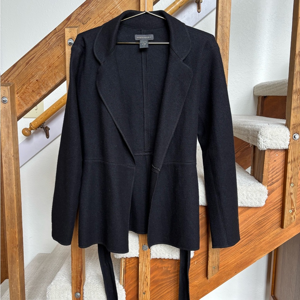 Banana Republic 100% Wool Classic Black Blazer